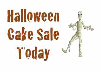 Halloween Cake Sale Poster Mummy 2