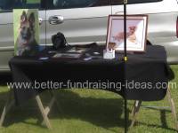 Dog equipment at a fundraising show